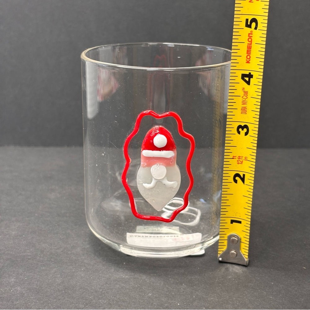 Anthropologie Love Notes Holiday Juice Glass Santa NWT - Picture 7 of 8